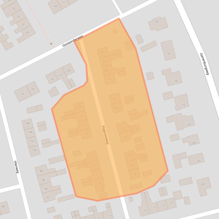 Kaart van postcodegebied 8072GB.