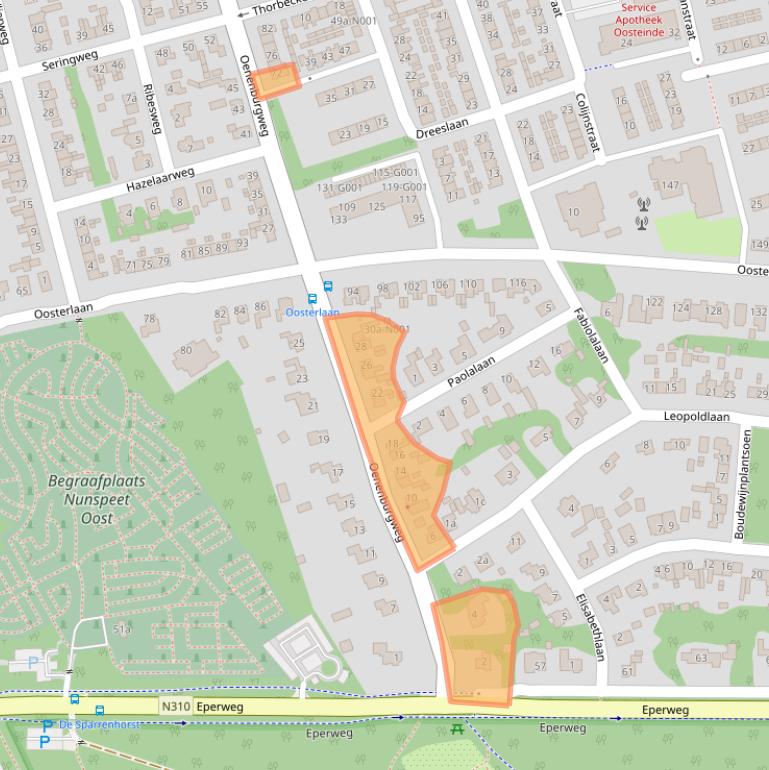 Kaart van postcodegebied 8072GL.