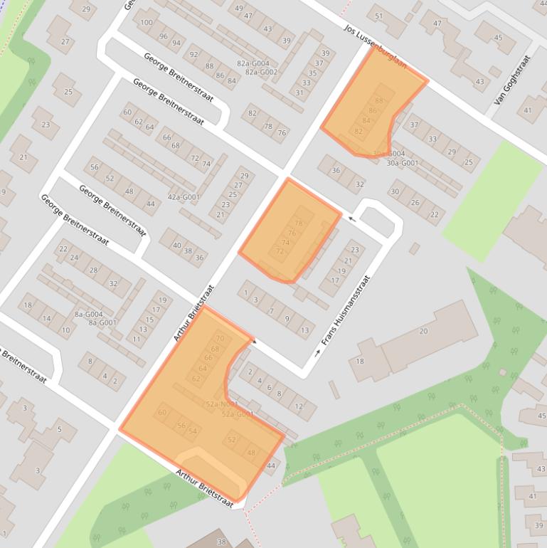 Kaart van postcodegebied 8072GX.
