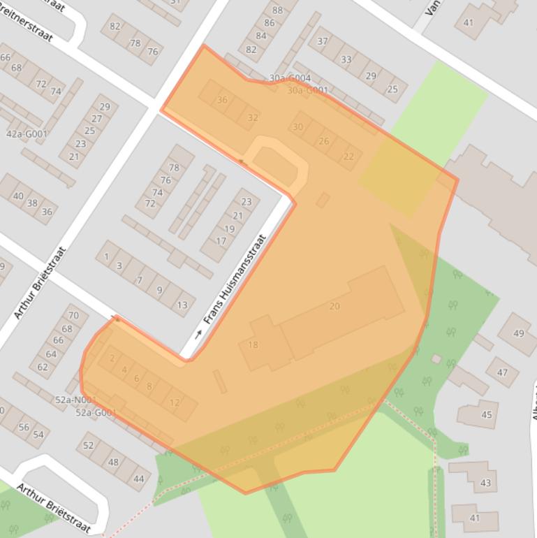Kaart van postcodegebied 8072HH.
