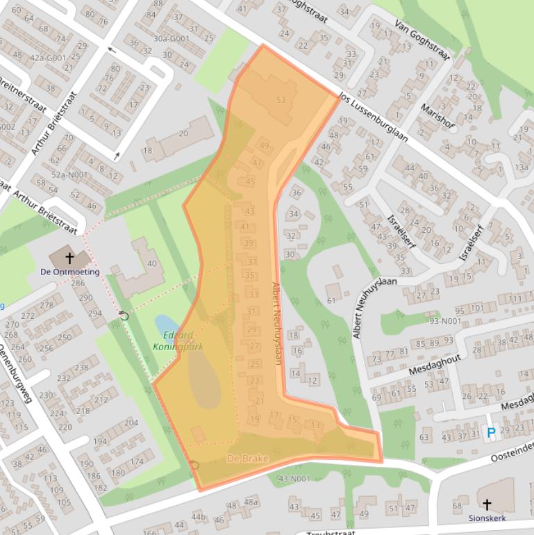 Kaart van postcodegebied 8072HJ.