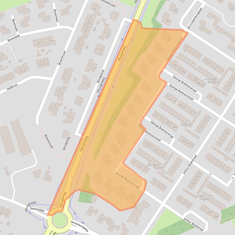 Kaart van postcodegebied 8072HM.