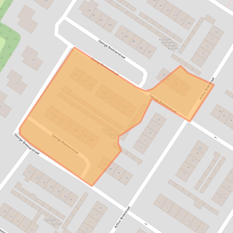 Kaart van postcodegebied 8072HP.