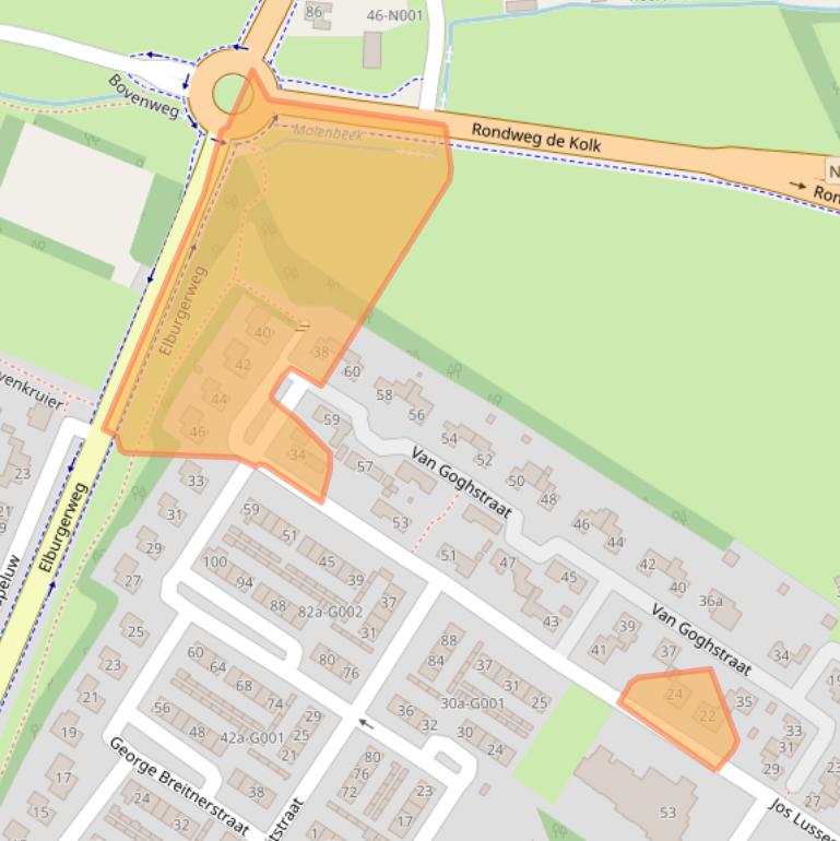 Kaart van postcodegebied 8072HX.