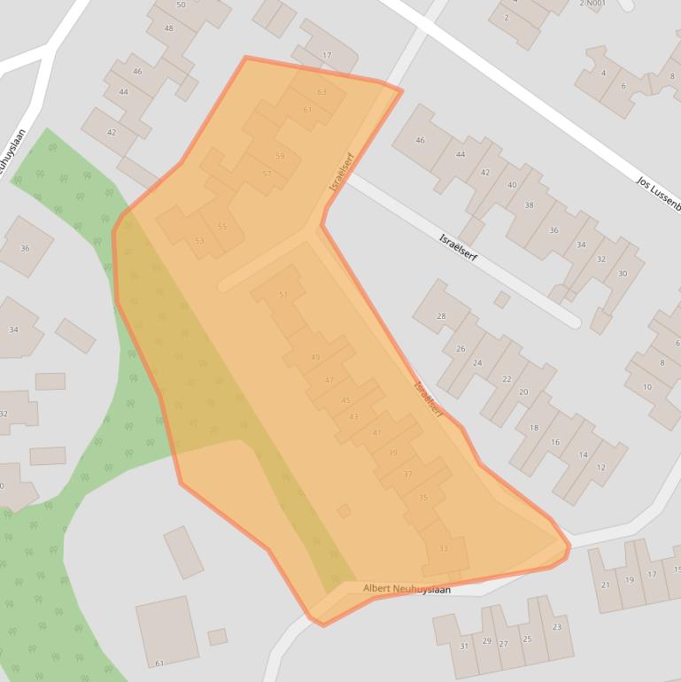Kaart van postcodegebied 8072JB.