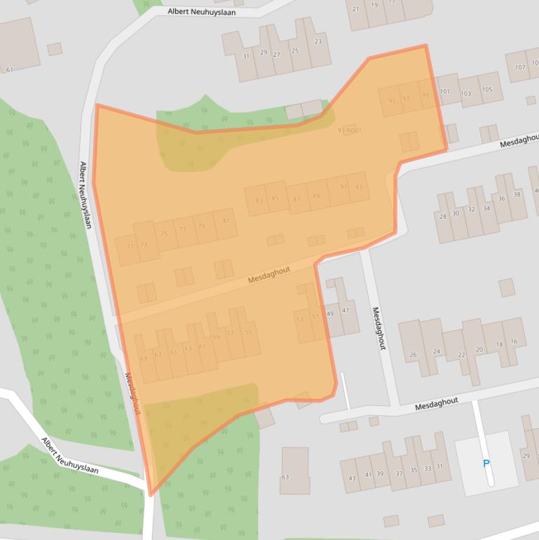 Kaart van postcodegebied 8072JG.