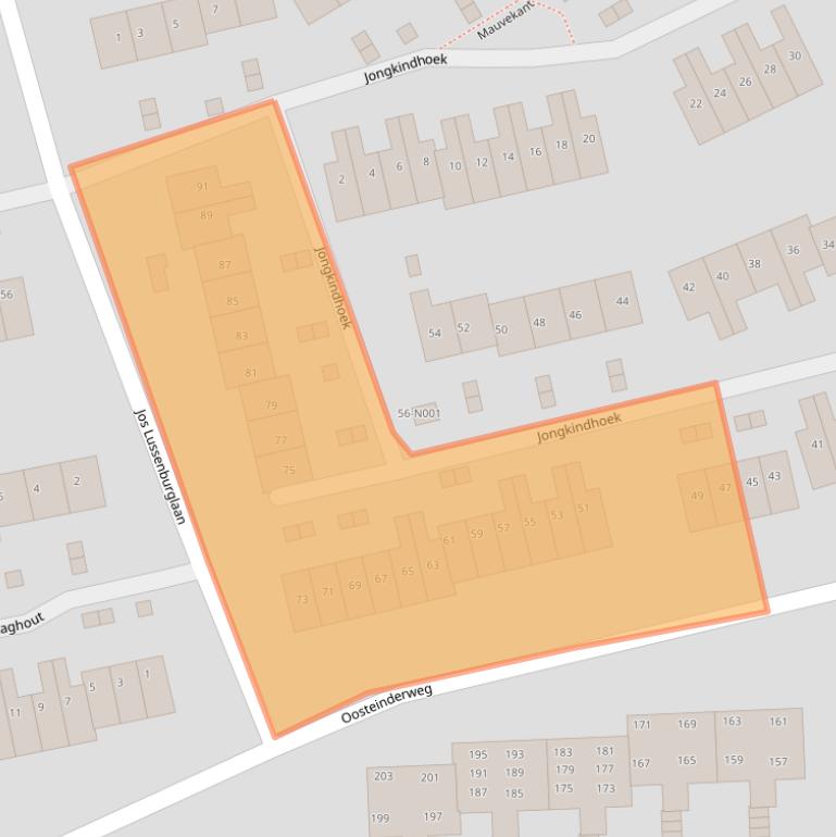 Kaart van postcodegebied 8072JS.