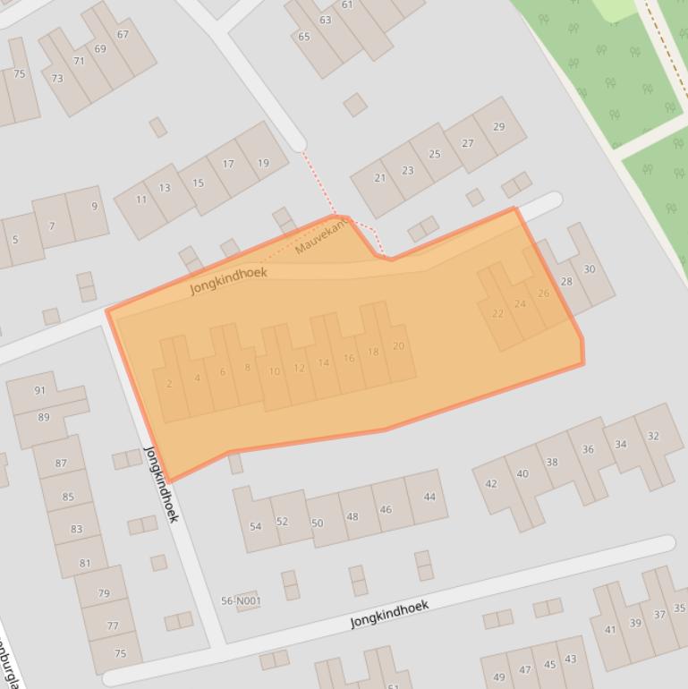 Kaart van postcodegebied 8072JT.