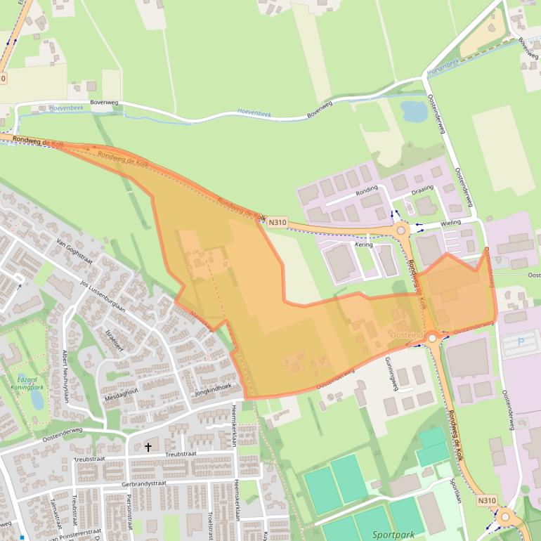 Kaart van postcodegebied 8072PB.