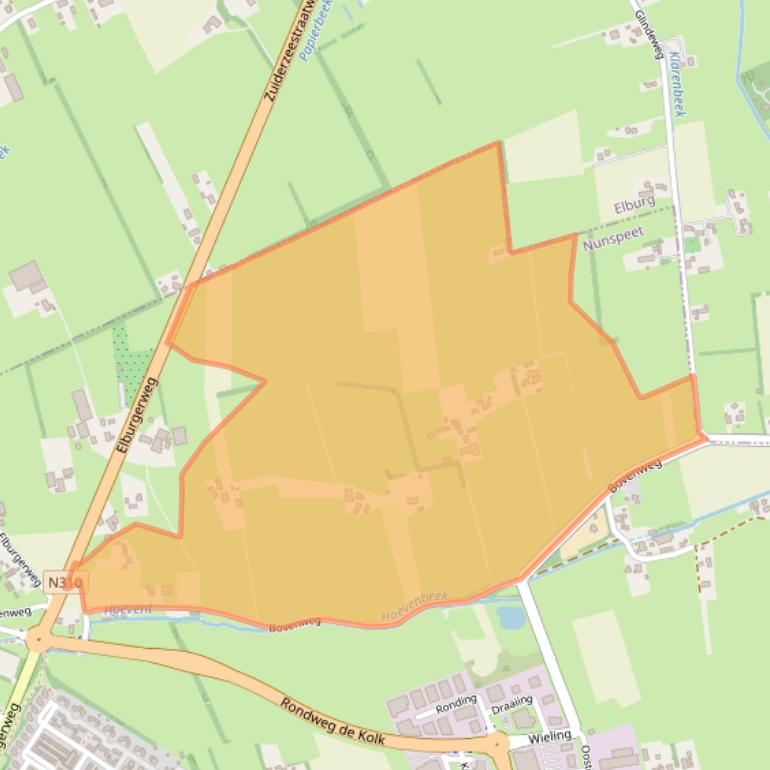 Kaart van postcodegebied 8072PG.