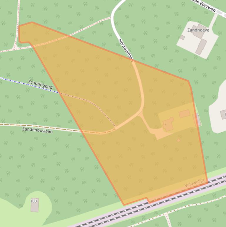 Kaart van postcodegebied 8072PN.