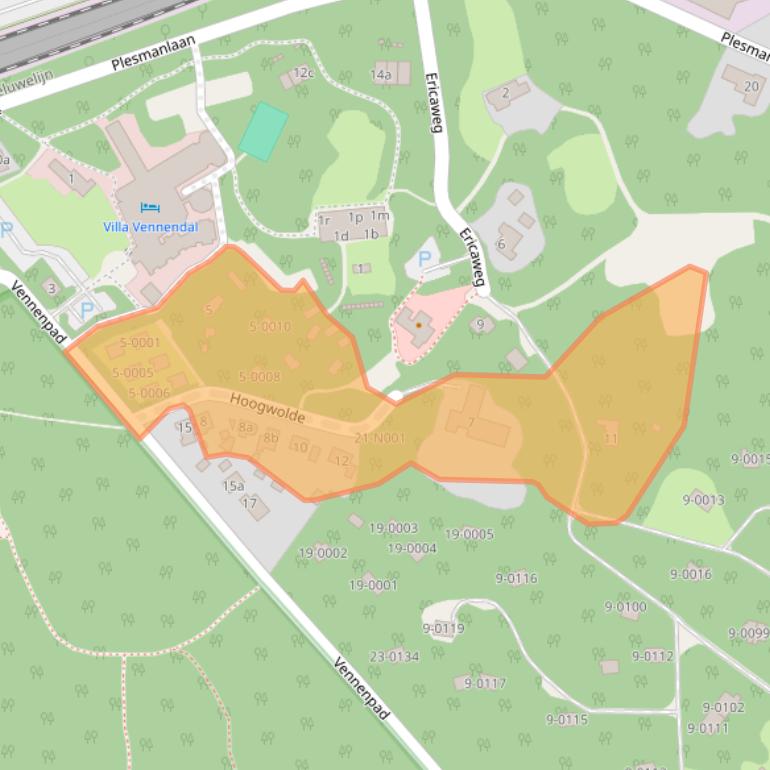 Kaart van postcodegebied 8072PW.