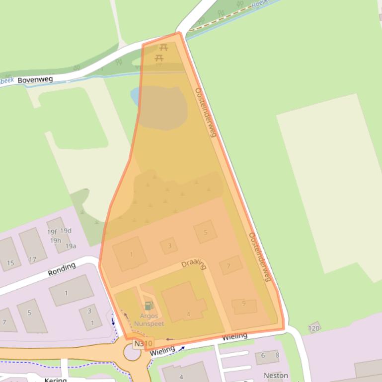 Kaart van postcodegebied 8072TC.