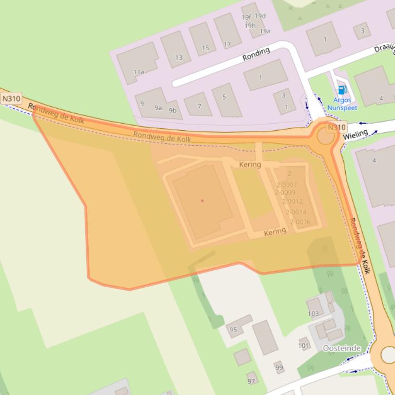 Kaart van postcodegebied 8072TD.