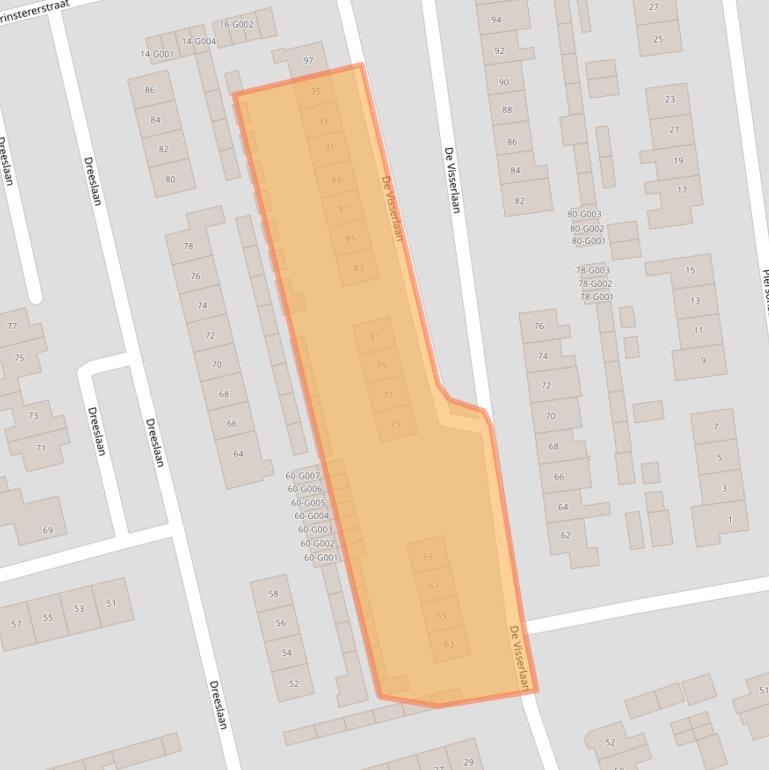 Kaart van postcodegebied 8072XE.