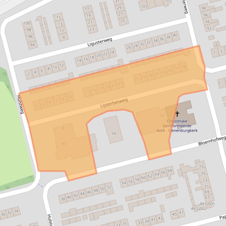 Kaart van postcodegebied 8072XV.