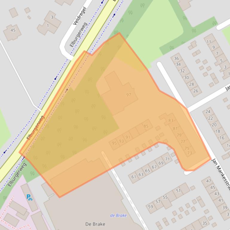 Kaart van postcodegebied 8072ZC.