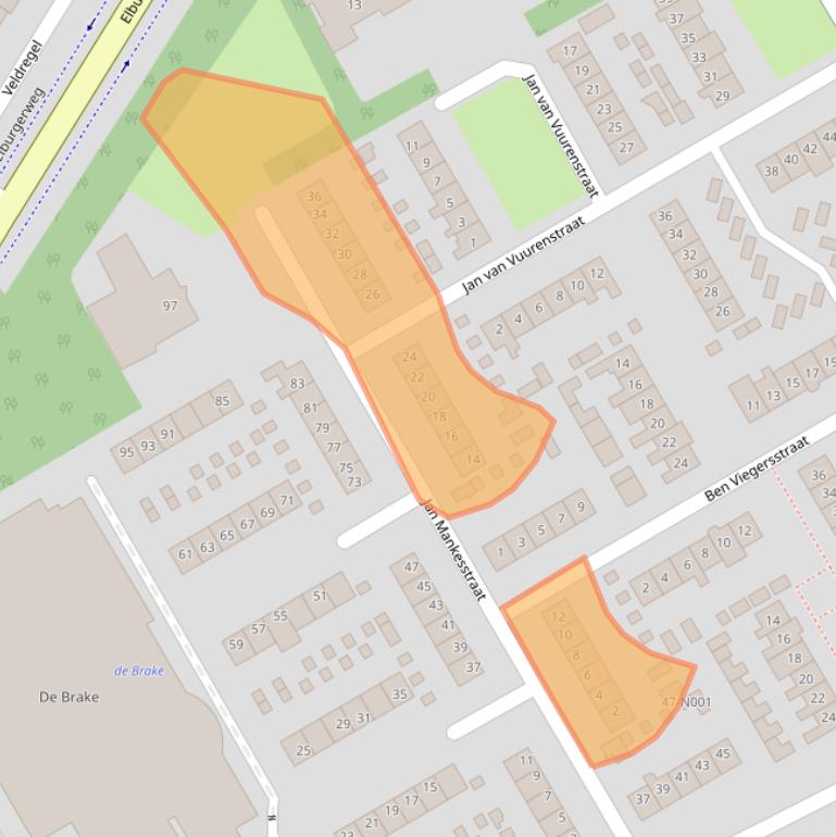 Kaart van postcodegebied 8072ZD.