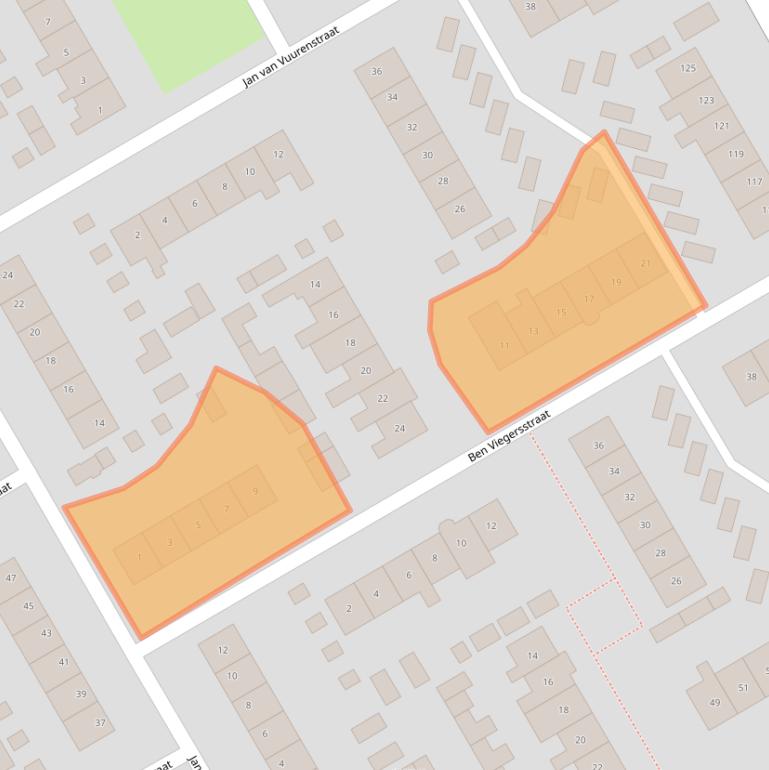 Kaart van postcodegebied 8072ZE.