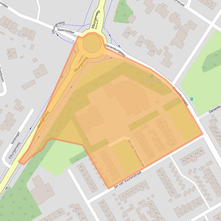 Kaart van postcodegebied 8072ZJ.