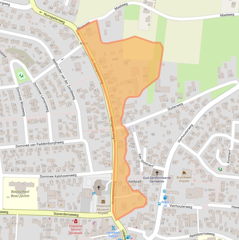 Kaart van postcodegebied 8075AC.