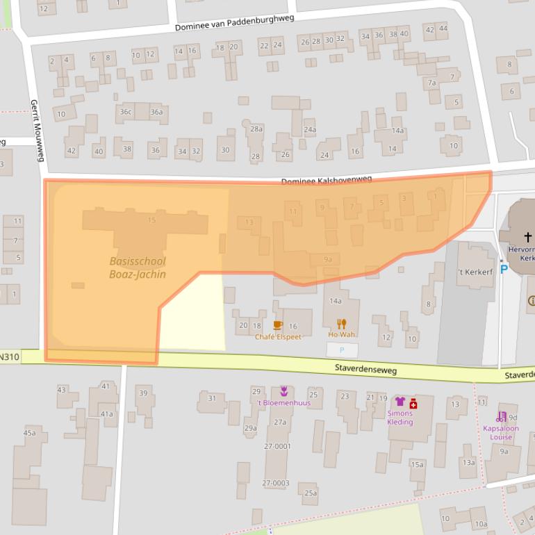 Kaart van postcodegebied 8075AE.