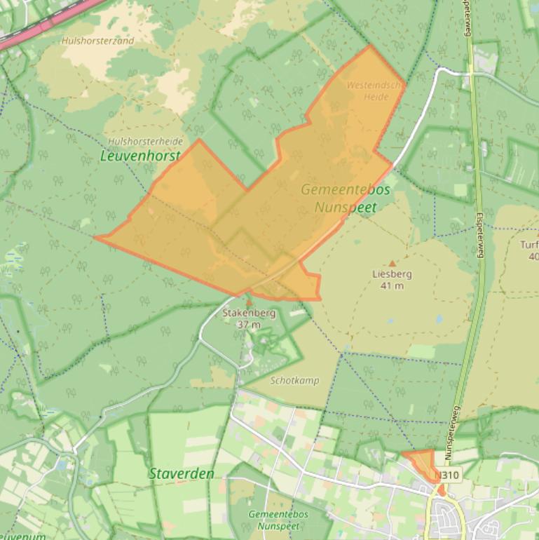 Kaart van postcodegebied 8075BA.