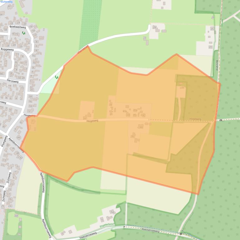 Kaart van postcodegebied 8075BS.