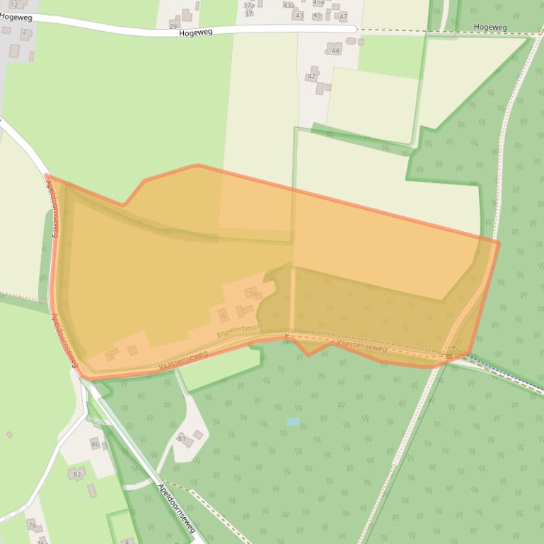 Kaart van postcodegebied 8075BT.