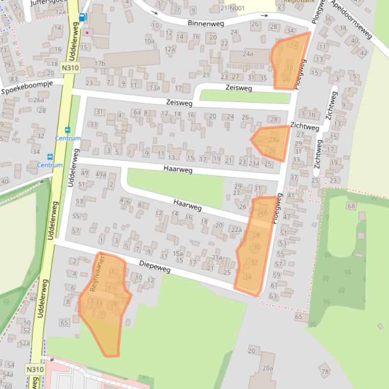 Kaart van postcodegebied 8075BW.