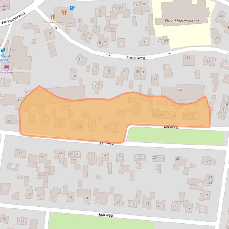 Kaart van postcodegebied 8075CC.