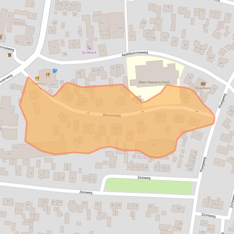 Kaart van postcodegebied 8075CE.