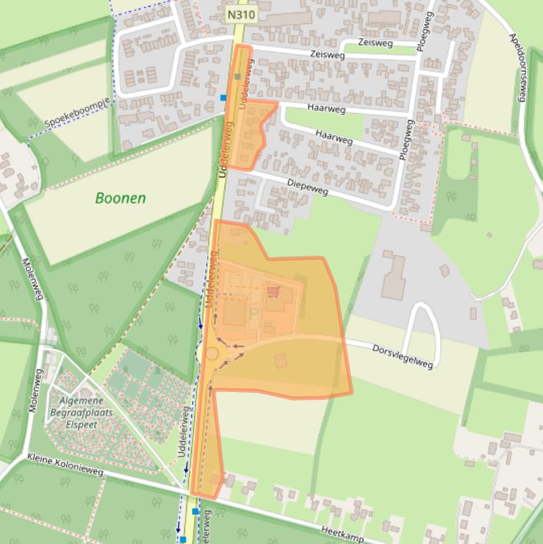 Kaart van postcodegebied 8075CH.