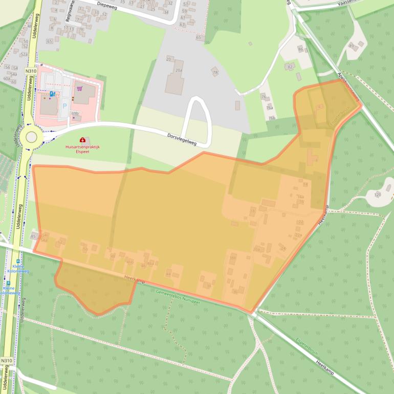 Kaart van postcodegebied 8075CL.