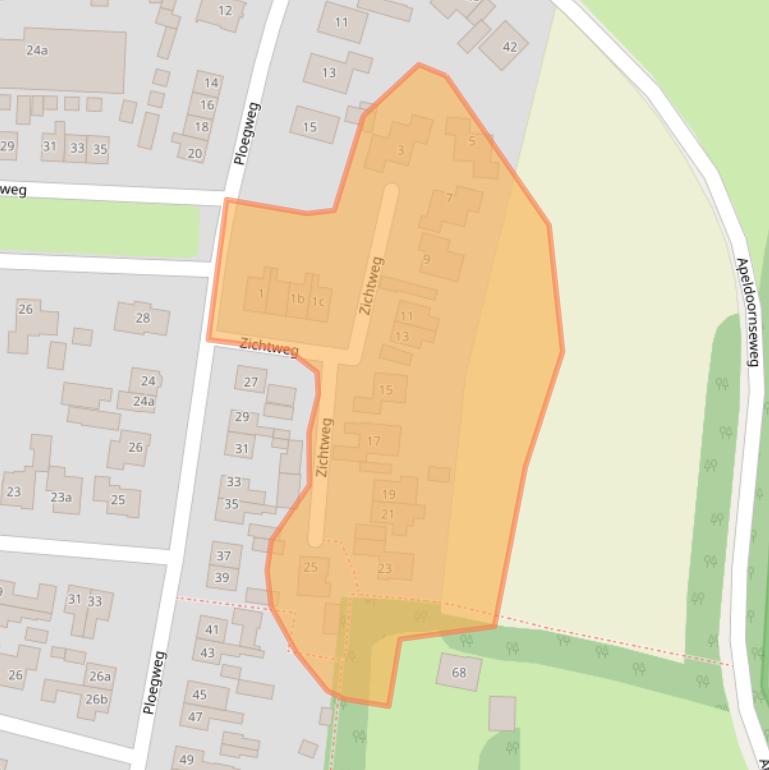Kaart van postcodegebied 8075CN.