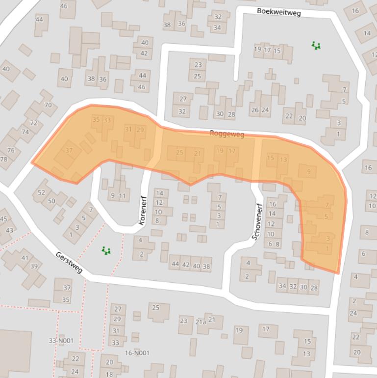 Kaart van postcodegebied 8075CS.