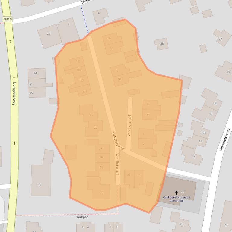 Kaart van postcodegebied 8075CT.