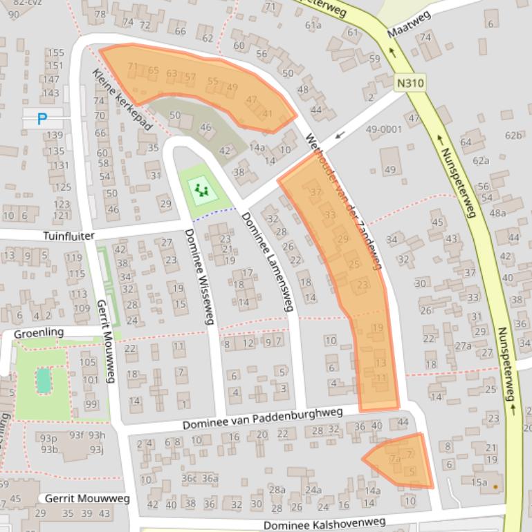 Kaart van postcodegebied 8075DC.