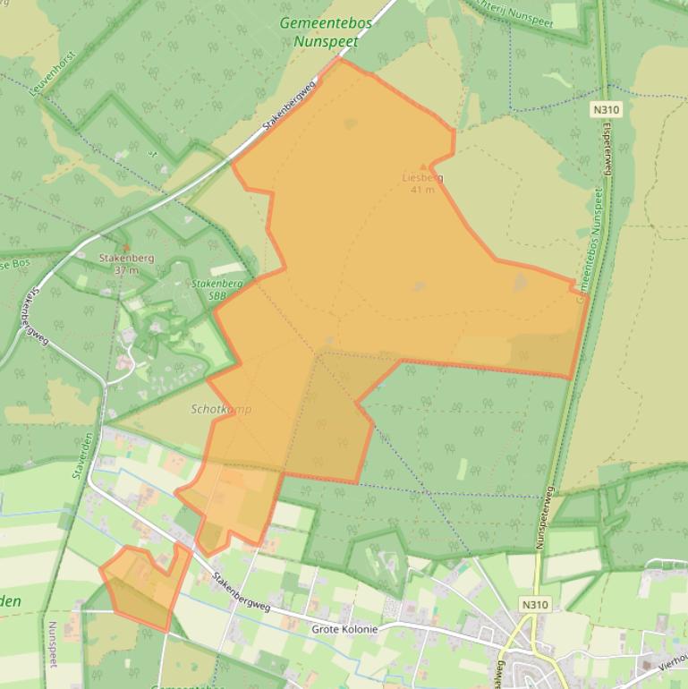 Kaart van postcodegebied 8075PZ.