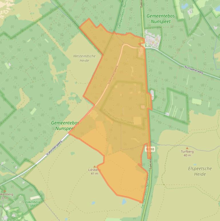 Kaart van postcodegebied 8076PA.
