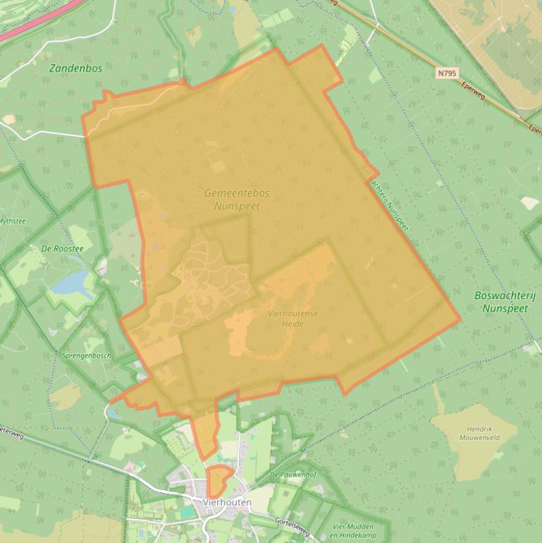 Kaart van postcodegebied 8076PM.