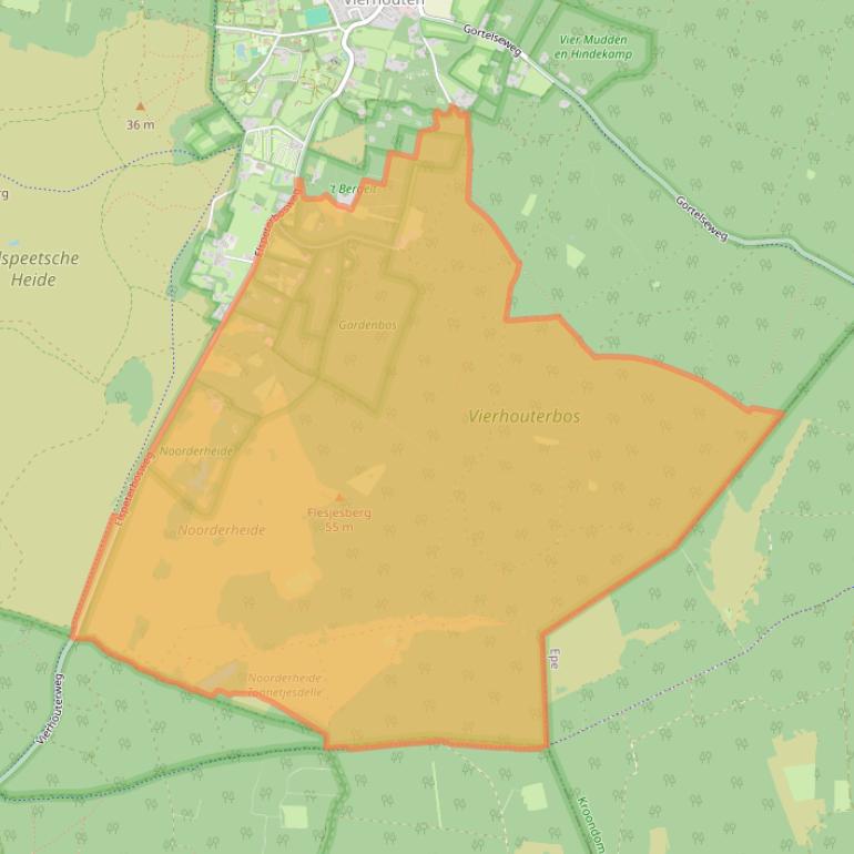 Kaart van postcodegebied 8076RB.