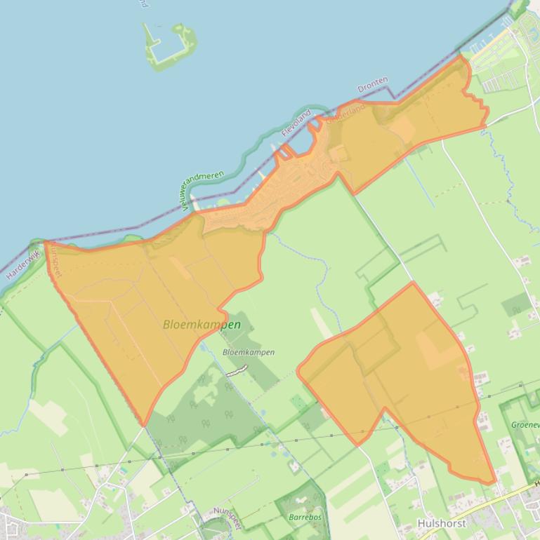 Kaart van postcodegebied 8077RB.