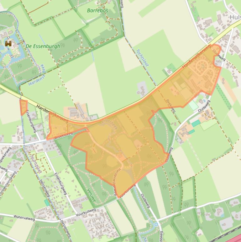 Kaart van postcodegebied 8077RJ.