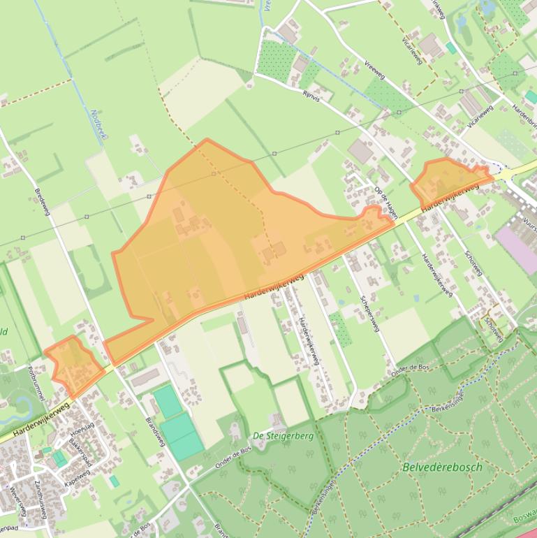 Kaart van postcodegebied 8077RK.