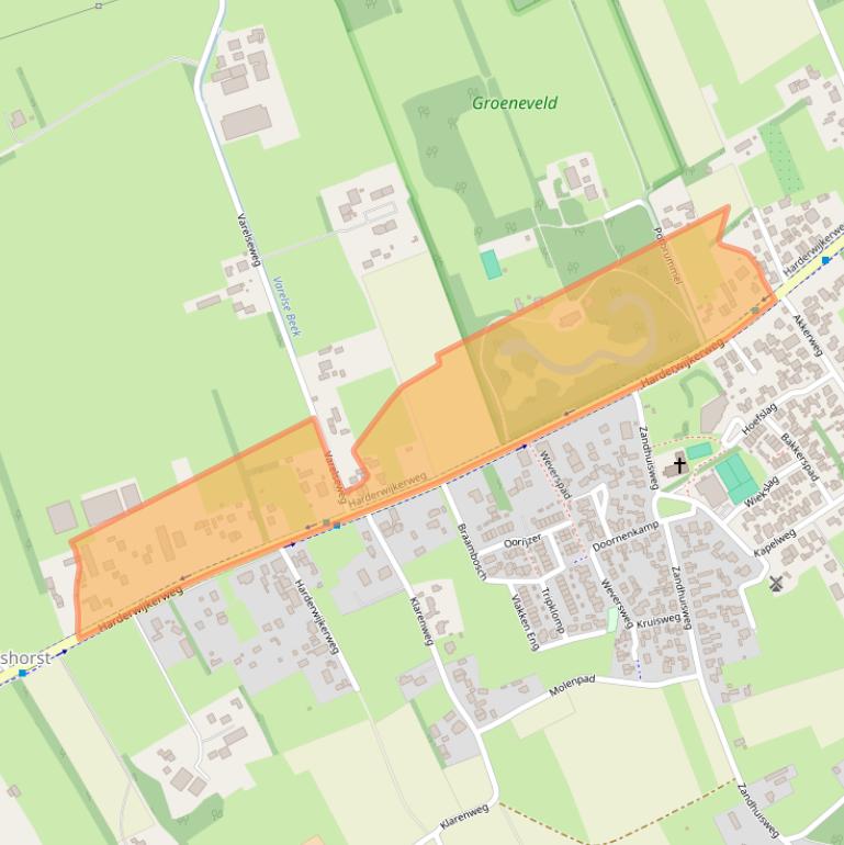 Kaart van postcodegebied 8077RL.