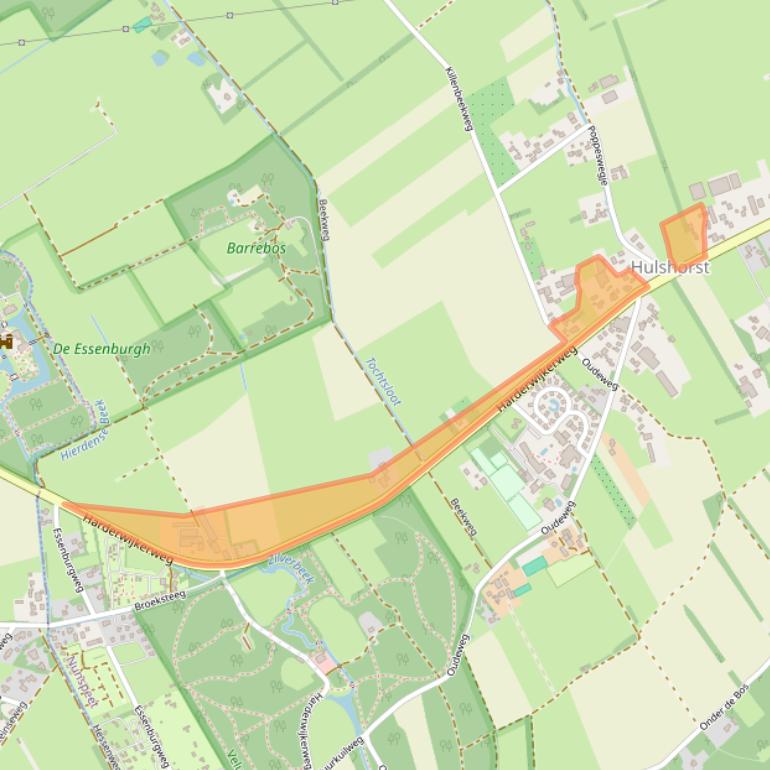 Kaart van postcodegebied 8077RM.