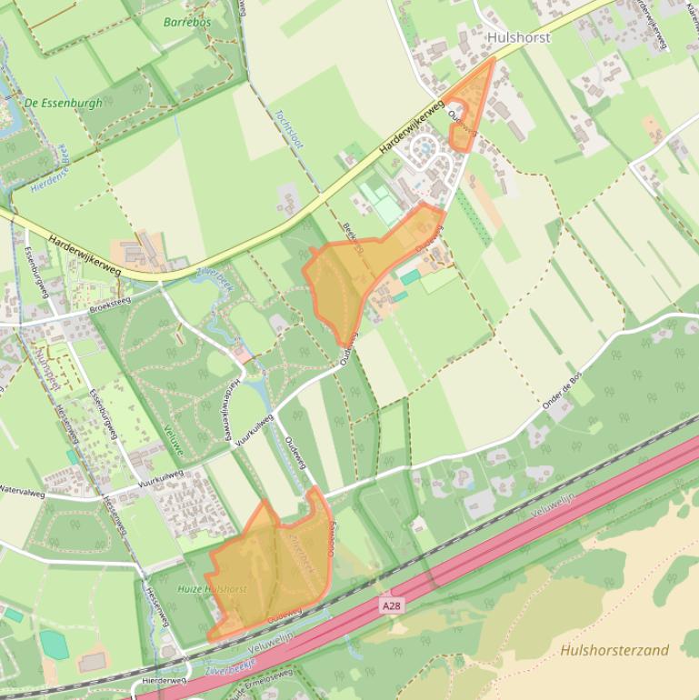 Kaart van postcodegebied 8077SR.