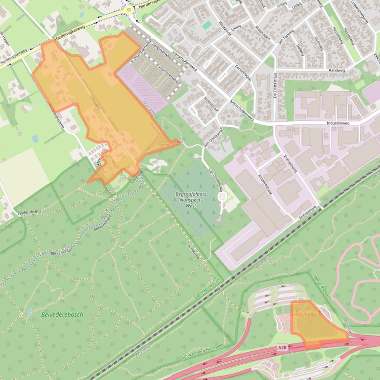 Kaart van postcodegebied 8077SV.