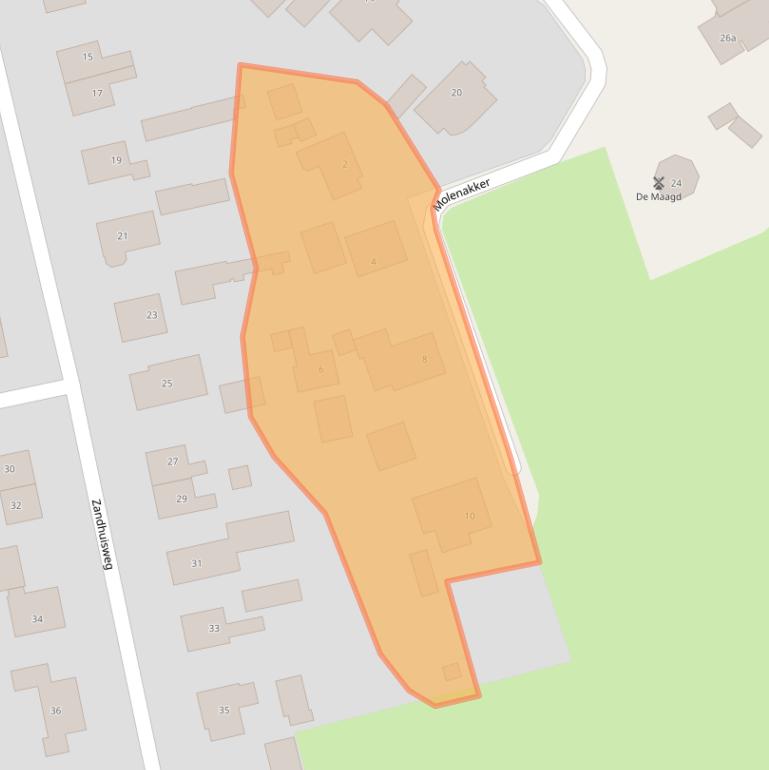 Kaart van postcodegebied 8077TK.